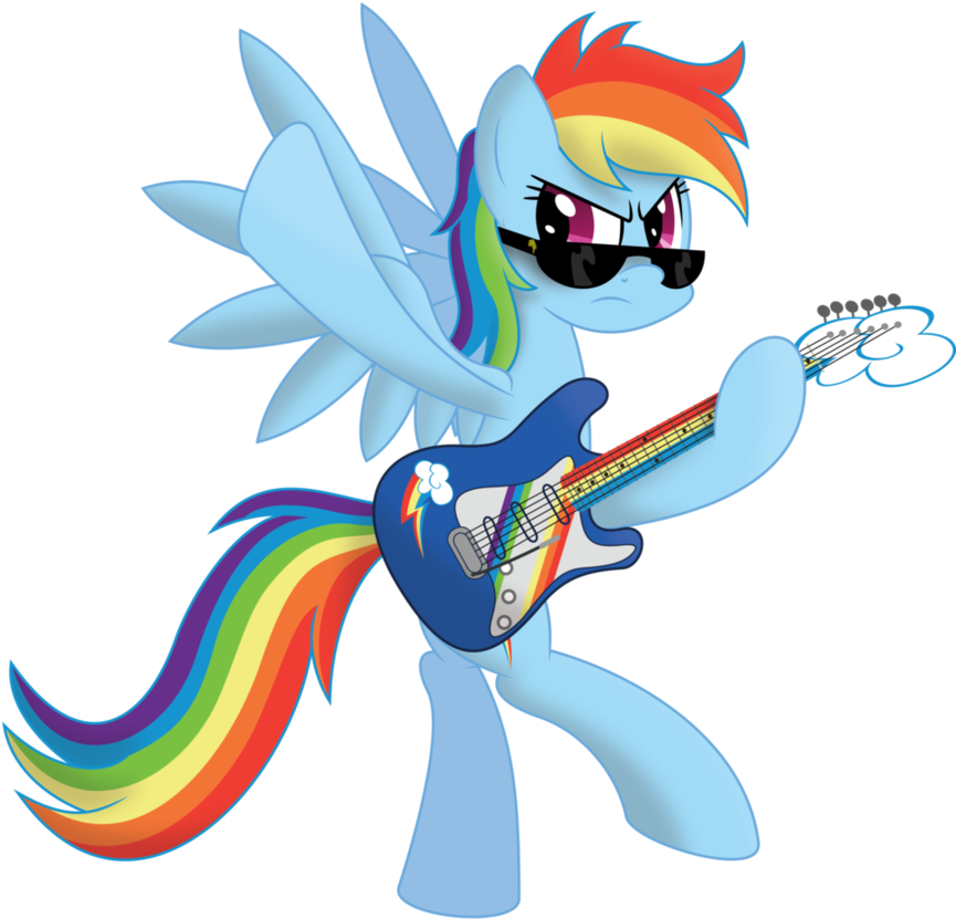 Enter Sandman [v2] By Mysteriouskaos On - Guitar Rainbow Dash Png ...